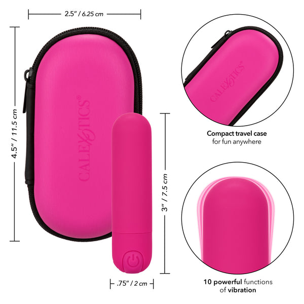 CalExotics Rechargeable Hideaway Bullet - Pink - Extreme Toyz Singapore - https://extremetoyz.com.sg - Sex Toys and Lingerie Online Store - Bondage Gear / Vibrators / Electrosex Toys / Wireless Remote Control Vibes / Sexy Lingerie and Role Play / BDSM / Dungeon Furnitures / Dildos and Strap Ons &nbsp;/ Anal and Prostate Massagers / Anal Douche and Cleaning Aide / Delay Sprays and Gels / Lubricants and more...