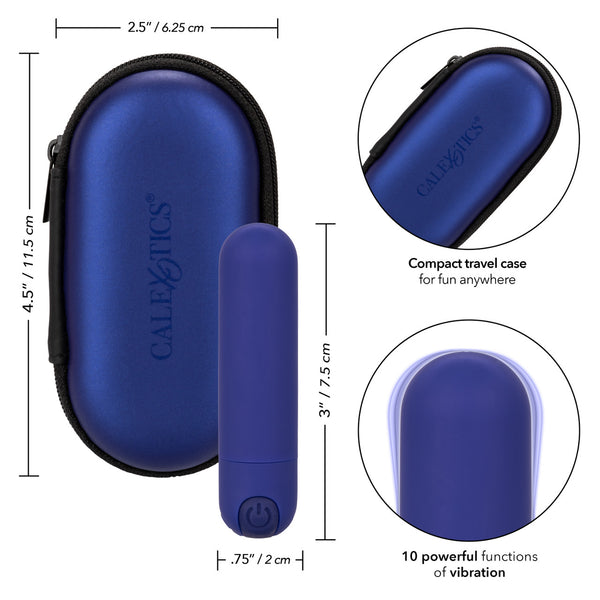 CalExotics Rechargeable Hideaway Bullet - Blue - Extreme Toyz Singapore - https://extremetoyz.com.sg - Sex Toys and Lingerie Online Store - Bondage Gear / Vibrators / Electrosex Toys / Wireless Remote Control Vibes / Sexy Lingerie and Role Play / BDSM / Dungeon Furnitures / Dildos and Strap Ons &nbsp;/ Anal and Prostate Massagers / Anal Douche and Cleaning Aide / Delay Sprays and Gels / Lubricants and more...