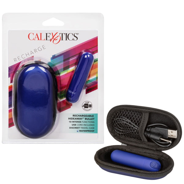 CalExotics Rechargeable Hideaway Bullet - Blue - Extreme Toyz Singapore - https://extremetoyz.com.sg - Sex Toys and Lingerie Online Store - Bondage Gear / Vibrators / Electrosex Toys / Wireless Remote Control Vibes / Sexy Lingerie and Role Play / BDSM / Dungeon Furnitures / Dildos and Strap Ons &nbsp;/ Anal and Prostate Massagers / Anal Douche and Cleaning Aide / Delay Sprays and Gels / Lubricants and more...