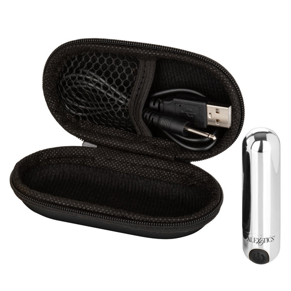 CalExotics Rechargeable Hideaway Bullet - Silver - Extreme Toyz Singapore - https://extremetoyz.com.sg - Sex Toys and Lingerie Online Store - Bondage Gear / Vibrators / Electrosex Toys / Wireless Remote Control Vibes / Sexy Lingerie and Role Play / BDSM / Dungeon Furnitures / Dildos and Strap Ons &nbsp;/ Anal and Prostate Massagers / Anal Douche and Cleaning Aide / Delay Sprays and Gels / Lubricants and more...