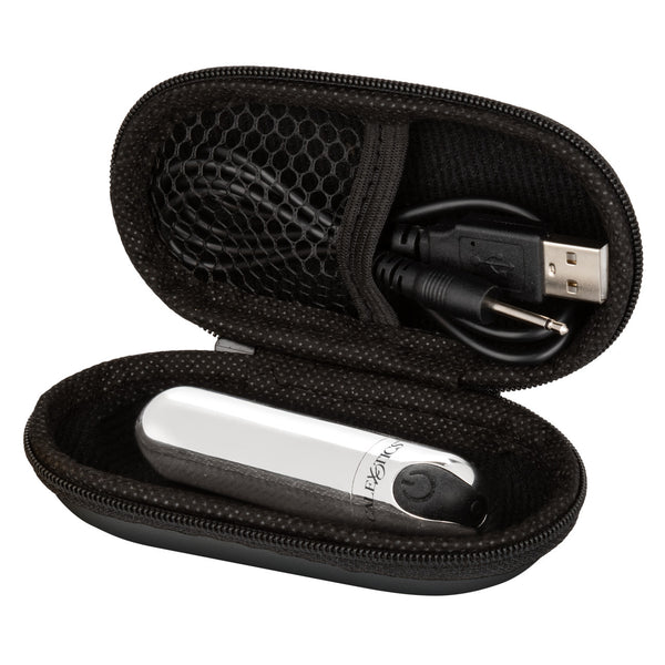 CalExotics Rechargeable Hideaway Bullet - Silver - Extreme Toyz Singapore - https://extremetoyz.com.sg - Sex Toys and Lingerie Online Store - Bondage Gear / Vibrators / Electrosex Toys / Wireless Remote Control Vibes / Sexy Lingerie and Role Play / BDSM / Dungeon Furnitures / Dildos and Strap Ons &nbsp;/ Anal and Prostate Massagers / Anal Douche and Cleaning Aide / Delay Sprays and Gels / Lubricants and more...