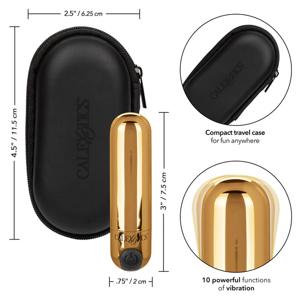 CalExotics Rechargeable Hideaway Bullet - Gold - Extreme Toyz Singapore - https://extremetoyz.com.sg - Sex Toys and Lingerie Online Store - Bondage Gear / Vibrators / Electrosex Toys / Wireless Remote Control Vibes / Sexy Lingerie and Role Play / BDSM / Dungeon Furnitures / Dildos and Strap Ons &nbsp;/ Anal and Prostate Massagers / Anal Douche and Cleaning Aide / Delay Sprays and Gels / Lubricants and more...