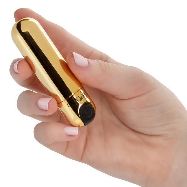 CalExotics Rechargeable Hideaway Bullet - Gold - Extreme Toyz Singapore - https://extremetoyz.com.sg - Sex Toys and Lingerie Online Store - Bondage Gear / Vibrators / Electrosex Toys / Wireless Remote Control Vibes / Sexy Lingerie and Role Play / BDSM / Dungeon Furnitures / Dildos and Strap Ons &nbsp;/ Anal and Prostate Massagers / Anal Douche and Cleaning Aide / Delay Sprays and Gels / Lubricants and more...