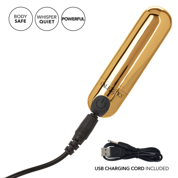 CalExotics Rechargeable Hideaway Bullet - Gold - Extreme Toyz Singapore - https://extremetoyz.com.sg - Sex Toys and Lingerie Online Store - Bondage Gear / Vibrators / Electrosex Toys / Wireless Remote Control Vibes / Sexy Lingerie and Role Play / BDSM / Dungeon Furnitures / Dildos and Strap Ons &nbsp;/ Anal and Prostate Massagers / Anal Douche and Cleaning Aide / Delay Sprays and Gels / Lubricants and more...