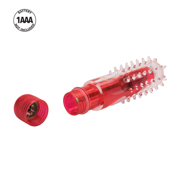 CalExotics Travel Blaster Bullet with Nubby Sleeve - Red - Extreme Toyz Singapore - https://extremetoyz.com.sg - Sex Toys and Lingerie Online Store - Bondage Gear / Vibrators / Electrosex Toys / Wireless Remote Control Vibes / Sexy Lingerie and Role Play / BDSM / Dungeon Furnitures / Dildos and Strap Ons &nbsp;/ Anal and Prostate Massagers / Anal Douche and Cleaning Aide / Delay Sprays and Gels / Lubricants and more...