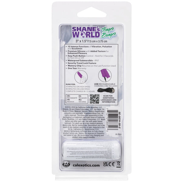 Shane's World Finger Banger Rechargeable Vibe