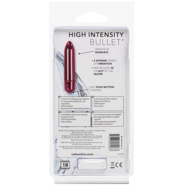 CalExotics High Intensity Bullet - Pink - Extreme Toyz Singapore - https://extremetoyz.com.sg - Sex Toys and Lingerie Online Store - Bondage Gear / Vibrators / Electrosex Toys / Wireless Remote Control Vibes / Sexy Lingerie and Role Play / BDSM / Dungeon Furnitures / Dildos and Strap Ons &nbsp;/ Anal and Prostate Massagers / Anal Douche and Cleaning Aide / Delay Sprays and Gels / Lubricants and more...