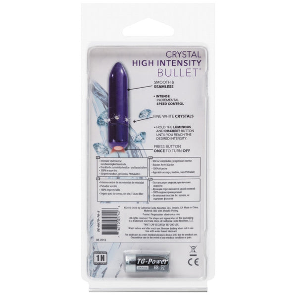 CalExotics Crystal High Intensity Bullet - Purple - Extreme Toyz Singapore - https://extremetoyz.com.sg - Sex Toys and Lingerie Online Store - Bondage Gear / Vibrators / Electrosex Toys / Wireless Remote Control Vibes / Sexy Lingerie and Role Play / BDSM / Dungeon Furnitures / Dildos and Strap Ons &nbsp;/ Anal and Prostate Massagers / Anal Douche and Cleaning Aide / Delay Sprays and Gels / Lubricants and more...