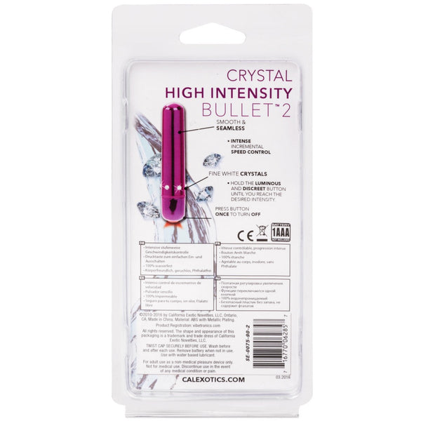 CalExotics Crystal Crystal High Intensity Bullet 2 - Extreme Toyz Singapore - https://extremetoyz.com.sg - Sex Toys and Lingerie Online Store - Bondage Gear / Vibrators / Electrosex Toys / Wireless Remote Control Vibes / Sexy Lingerie and Role Play / BDSM / Dungeon Furnitures / Dildos and Strap Ons &nbsp;/ Anal and Prostate Massagers / Anal Douche and Cleaning Aide / Delay Sprays and Gels / Lubricants and more...