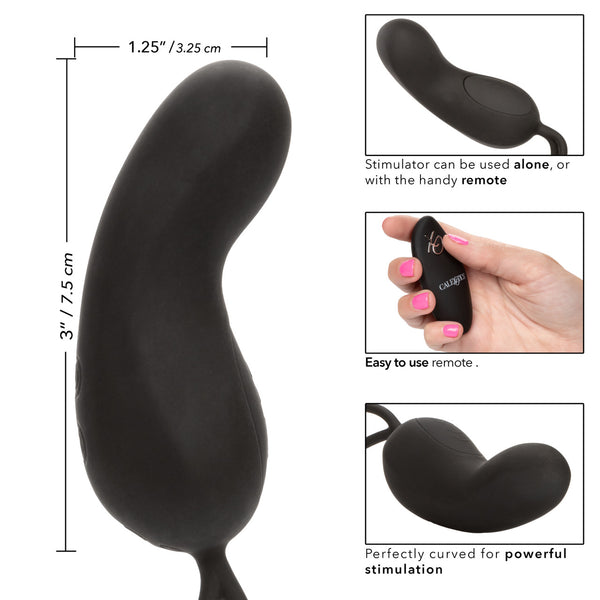 CalExotics Remote Controlled Silicone Remote Rechargeable Curve Vibe - Extreme Toyz Singapore - https://extremetoyz.com.sg - Sex Toys and Lingerie Online Store - Bondage Gear / Vibrators / Electrosex Toys / Wireless Remote Control Vibes / Sexy Lingerie and Role Play / BDSM / Dungeon Furnitures / Dildos and Strap Ons &nbsp;/ Anal and Prostate Massagers / Anal Douche and Cleaning Aide / Delay Sprays and Gels / Lubricants and more...