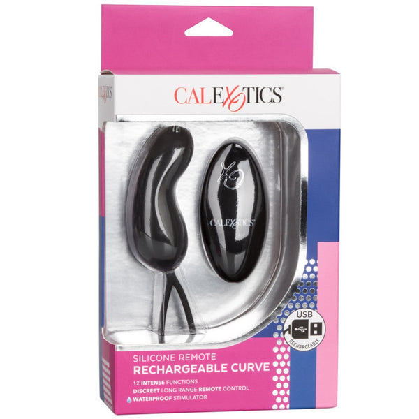 CalExotics Remote Controlled Silicone Remote Rechargeable Curve Vibe - Extreme Toyz Singapore - https://extremetoyz.com.sg - Sex Toys and Lingerie Online Store - Bondage Gear / Vibrators / Electrosex Toys / Wireless Remote Control Vibes / Sexy Lingerie and Role Play / BDSM / Dungeon Furnitures / Dildos and Strap Ons &nbsp;/ Anal and Prostate Massagers / Anal Douche and Cleaning Aide / Delay Sprays and Gels / Lubricants and more...