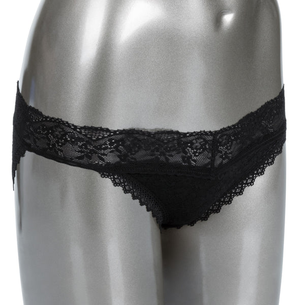 CalExotics Remote Controlled Lace Panty Rechargeable Panty Teaser Set - Black - Extreme Toyz Singapore - https://extremetoyz.com.sg - Sex Toys and Lingerie Online Store - Bondage Gear / Vibrators / Electrosex Toys / Wireless Remote Control Vibes / Sexy Lingerie and Role Play / BDSM / Dungeon Furnitures / Dildos and Strap Ons &nbsp;/ Anal and Prostate Massagers / Anal Douche and Cleaning Aide / Delay Sprays and Gels / Lubricants and more...