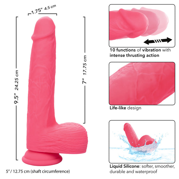 CalExotics Rechargeable Rumbling & Thrusting Silicone Studs Dildo - Extreme Toyz Singapore - https://extremetoyz.com.sg - Sex Toys and Lingerie Online Store - Bondage Gear / Vibrators / Electrosex Toys / Wireless Remote Control Vibes / Sexy Lingerie and Role Play / BDSM / Dungeon Furnitures / Dildos and Strap Ons &nbsp;/ Anal and Prostate Massagers / Anal Douche and Cleaning Aide / Delay Sprays and Gels / Lubricants and more...