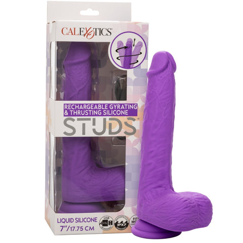 CalExotics Rechargeable Gyrating & Thrusting Silicone Studs Dildo - Extreme Toyz Singapore - https://extremetoyz.com.sg - Sex Toys and Lingerie Online Store - Bondage Gear / Vibrators / Electrosex Toys / Wireless Remote Control Vibes / Sexy Lingerie and Role Play / BDSM / Dungeon Furnitures / Dildos and Strap Ons &nbsp;/ Anal and Prostate Massagers / Anal Douche and Cleaning Aide / Delay Sprays and Gels / Lubricants and more...