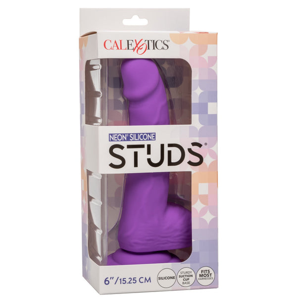 CalExotics Neon Silicone Studs 6" Dildo - Purple - Extreme Toyz Singapore - https://extremetoyz.com.sg - Sex Toys and Lingerie Online Store - Bondage Gear / Vibrators / Electrosex Toys / Wireless Remote Control Vibes / Sexy Lingerie and Role Play / BDSM / Dungeon Furnitures / Dildos and Strap Ons &nbsp;/ Anal and Prostate Massagers / Anal Douche and Cleaning Aide / Delay Sprays and Gels / Lubricants and more...