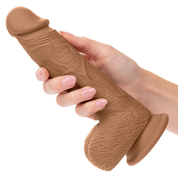 CalExotics Dual Density Silicone Studs 6.25” Dildo - Brown - Extreme Toyz Singapore - https://extremetoyz.com.sg - Sex Toys and Lingerie Online Store - Bondage Gear / Vibrators / Electrosex Toys / Wireless Remote Control Vibes / Sexy Lingerie and Role Play / BDSM / Dungeon Furnitures / Dildos and Strap Ons &nbsp;/ Anal and Prostate Massagers / Anal Douche and Cleaning Aide / Delay Sprays and Gels / Lubricants and more...