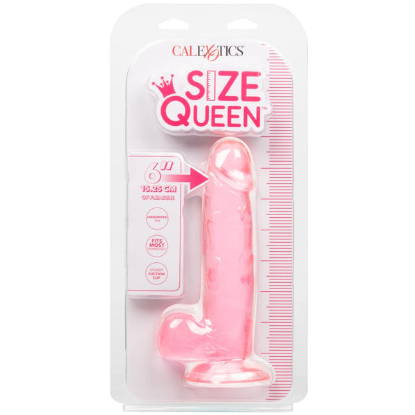 CalExotics Size Queen 6" Dildo - Pink - Extreme Toyz Singapore - https://extremetoyz.com.sg - Sex Toys and Lingerie Online Store - Bondage Gear / Vibrators / Electrosex Toys / Wireless Remote Control Vibes / Sexy Lingerie and Role Play / BDSM / Dungeon Furnitures / Dildos and Strap Ons &nbsp;/ Anal and Prostate Massagers / Anal Douche and Cleaning Aide / Delay Sprays and Gels / Lubricants and more...