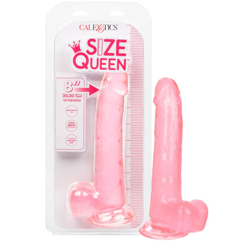 CalExotics Size Queen 8" Dildo - Pink - Extreme Toyz Singapore - https://extremetoyz.com.sg - Sex Toys and Lingerie Online Store - Bondage Gear / Vibrators / Electrosex Toys / Wireless Remote Control Vibes / Sexy Lingerie and Role Play / BDSM / Dungeon Furnitures / Dildos and Strap Ons &nbsp;/ Anal and Prostate Massagers / Anal Douche and Cleaning Aide / Delay Sprays and Gels / Lubricants and more...