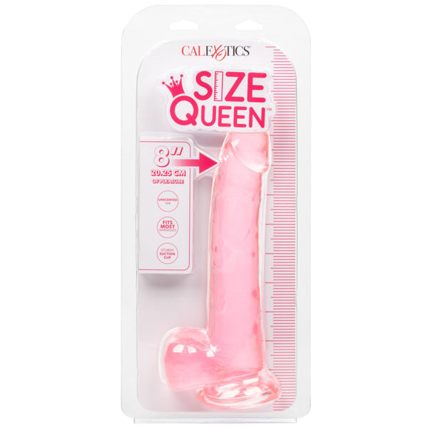 CalExotics Size Queen 8" Dildo - Pink - Extreme Toyz Singapore - https://extremetoyz.com.sg - Sex Toys and Lingerie Online Store - Bondage Gear / Vibrators / Electrosex Toys / Wireless Remote Control Vibes / Sexy Lingerie and Role Play / BDSM / Dungeon Furnitures / Dildos and Strap Ons &nbsp;/ Anal and Prostate Massagers / Anal Douche and Cleaning Aide / Delay Sprays and Gels / Lubricants and more...