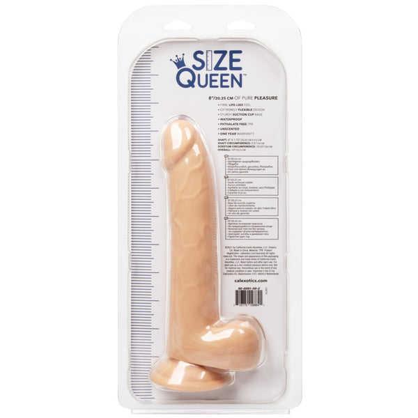 CalExotics Size Queen 8" Dildo - Ivory - Extreme Toyz Singapore - https://extremetoyz.com.sg - Sex Toys and Lingerie Online Store - Bondage Gear / Vibrators / Electrosex Toys / Wireless Remote Control Vibes / Sexy Lingerie and Role Play / BDSM / Dungeon Furnitures / Dildos and Strap Ons &nbsp;/ Anal and Prostate Massagers / Anal Douche and Cleaning Aide / Delay Sprays and Gels / Lubricants and more...