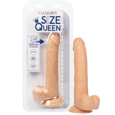 CalExotics Size Queen 8" Dildo - Ivory - Extreme Toyz Singapore - https://extremetoyz.com.sg - Sex Toys and Lingerie Online Store - Bondage Gear / Vibrators / Electrosex Toys / Wireless Remote Control Vibes / Sexy Lingerie and Role Play / BDSM / Dungeon Furnitures / Dildos and Strap Ons &nbsp;/ Anal and Prostate Massagers / Anal Douche and Cleaning Aide / Delay Sprays and Gels / Lubricants and more...