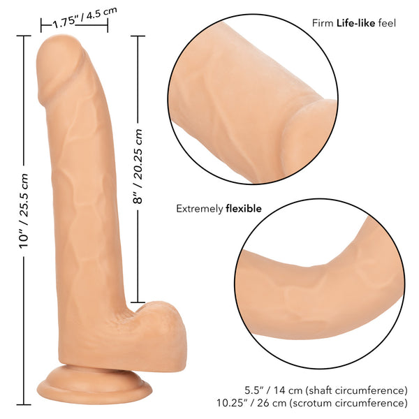 CalExotics Size Queen 8" Dildo - Ivory - Extreme Toyz Singapore - https://extremetoyz.com.sg - Sex Toys and Lingerie Online Store - Bondage Gear / Vibrators / Electrosex Toys / Wireless Remote Control Vibes / Sexy Lingerie and Role Play / BDSM / Dungeon Furnitures / Dildos and Strap Ons &nbsp;/ Anal and Prostate Massagers / Anal Douche and Cleaning Aide / Delay Sprays and Gels / Lubricants and more...