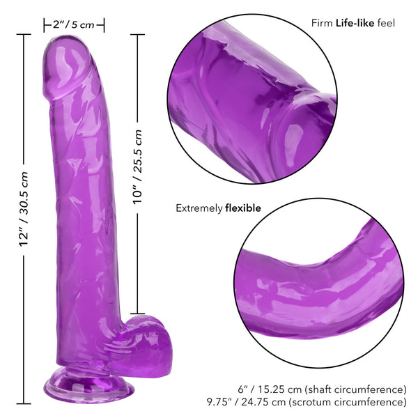 CalExotics Size Queen 10" Dildo - Purple - Extreme Toyz Singapore - https://extremetoyz.com.sg - Sex Toys and Lingerie Online Store - Bondage Gear / Vibrators / Electrosex Toys / Wireless Remote Control Vibes / Sexy Lingerie and Role Play / BDSM / Dungeon Furnitures / Dildos and Strap Ons &nbsp;/ Anal and Prostate Massagers / Anal Douche and Cleaning Aide / Delay Sprays and Gels / Lubricants and more...