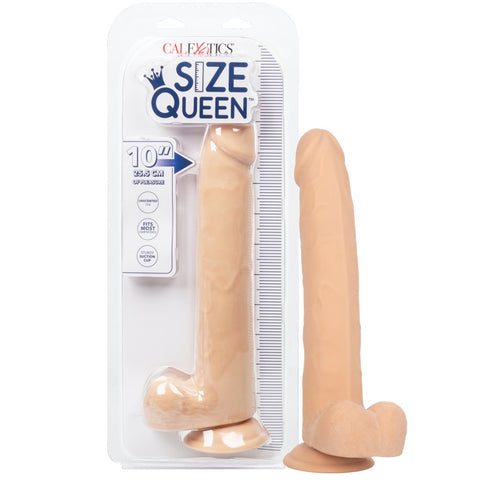 CalExotics Size Queen 10" Dildo - Ivory - Extreme Toyz Singapore - https://extremetoyz.com.sg - Sex Toys and Lingerie Online Store - Bondage Gear / Vibrators / Electrosex Toys / Wireless Remote Control Vibes / Sexy Lingerie and Role Play / BDSM / Dungeon Furnitures / Dildos and Strap Ons &nbsp;/ Anal and Prostate Massagers / Anal Douche and Cleaning Aide / Delay Sprays and Gels / Lubricants and more...