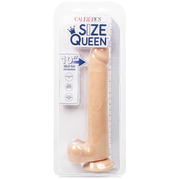 CalExotics Size Queen 10" Dildo - Ivory - Extreme Toyz Singapore - https://extremetoyz.com.sg - Sex Toys and Lingerie Online Store - Bondage Gear / Vibrators / Electrosex Toys / Wireless Remote Control Vibes / Sexy Lingerie and Role Play / BDSM / Dungeon Furnitures / Dildos and Strap Ons &nbsp;/ Anal and Prostate Massagers / Anal Douche and Cleaning Aide / Delay Sprays and Gels / Lubricants and more...