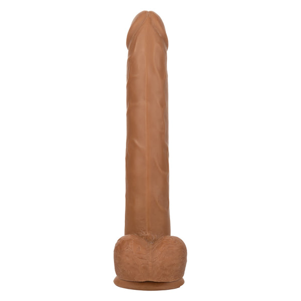 CalExotics Size Queen 10" Dildo - Brown - Extreme Toyz Singapore - https://extremetoyz.com.sg - Sex Toys and Lingerie Online Store - Bondage Gear / Vibrators / Electrosex Toys / Wireless Remote Control Vibes / Sexy Lingerie and Role Play / BDSM / Dungeon Furnitures / Dildos and Strap Ons &nbsp;/ Anal and Prostate Massagers / Anal Douche and Cleaning Aide / Delay Sprays and Gels / Lubricants and more...