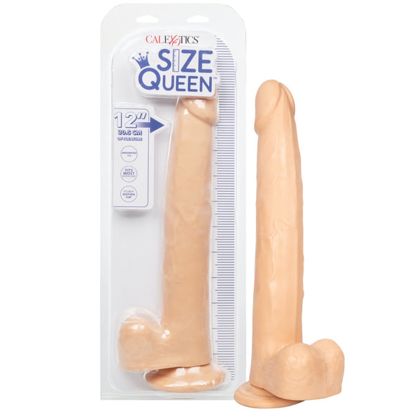 CalExotics Size Queen 12" Dildo - Ivory - Extreme Toyz Singapore - https://extremetoyz.com.sg - Sex Toys and Lingerie Online Store - Bondage Gear / Vibrators / Electrosex Toys / Wireless Remote Control Vibes / Sexy Lingerie and Role Play / BDSM / Dungeon Furnitures / Dildos and Strap Ons &nbsp;/ Anal and Prostate Massagers / Anal Douche and Cleaning Aide / Delay Sprays and Gels / Lubricants and more...