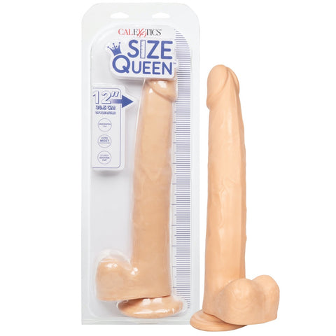 CalExotics Size Queen 12" Dildo - Ivory - Extreme Toyz Singapore - https://extremetoyz.com.sg - Sex Toys and Lingerie Online Store - Bondage Gear / Vibrators / Electrosex Toys / Wireless Remote Control Vibes / Sexy Lingerie and Role Play / BDSM / Dungeon Furnitures / Dildos and Strap Ons &nbsp;/ Anal and Prostate Massagers / Anal Douche and Cleaning Aide / Delay Sprays and Gels / Lubricants and more...