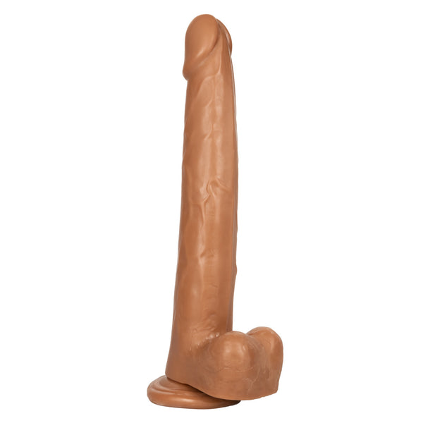 CalExotics Size Queen 12" Dildo - Brown - Extreme Toyz Singapore - https://extremetoyz.com.sg - Sex Toys and Lingerie Online Store - Bondage Gear / Vibrators / Electrosex Toys / Wireless Remote Control Vibes / Sexy Lingerie and Role Play / BDSM / Dungeon Furnitures / Dildos and Strap Ons &nbsp;/ Anal and Prostate Massagers / Anal Douche and Cleaning Aide / Delay Sprays and Gels / Lubricants and more...