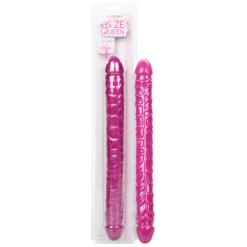 CalExotics Size Queen 17”  Double-Ended Dildo - Pink - Extreme Toyz Singapore - https://extremetoyz.com.sg - Sex Toys and Lingerie Online Store - Bondage Gear / Vibrators / Electrosex Toys / Wireless Remote Control Vibes / Sexy Lingerie and Role Play / BDSM / Dungeon Furnitures / Dildos and Strap Ons &nbsp;/ Anal and Prostate Massagers / Anal Douche and Cleaning Aide / Delay Sprays and Gels / Lubricants and more...