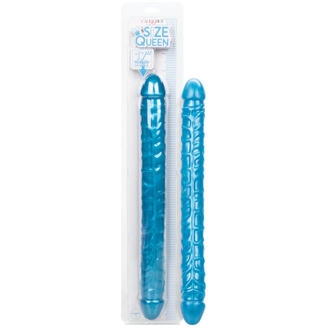 CalExotics Size Queen 17”  Double-Ended Dildo - Blue - Extreme Toyz Singapore - https://extremetoyz.com.sg - Sex Toys and Lingerie Online Store - Bondage Gear / Vibrators / Electrosex Toys / Wireless Remote Control Vibes / Sexy Lingerie and Role Play / BDSM / Dungeon Furnitures / Dildos and Strap Ons &nbsp;/ Anal and Prostate Massagers / Anal Douche and Cleaning Aide / Delay Sprays and Gels / Lubricants and more...