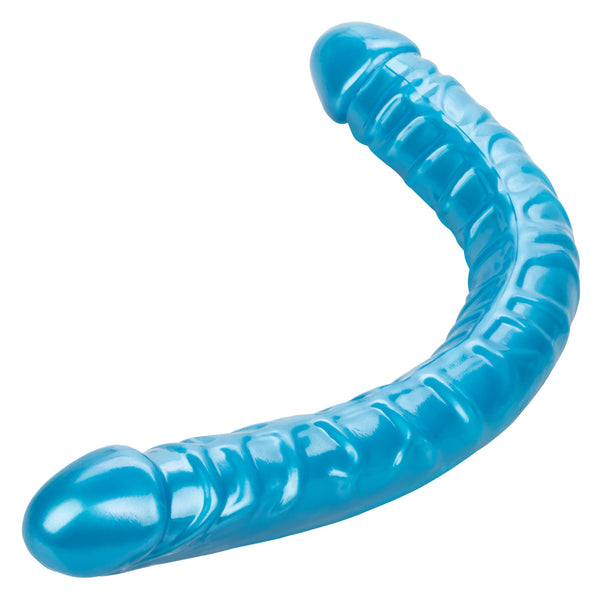 CalExotics Size Queen 17” Double-Ended Dildo - Blue - Extreme Toyz Singapore - https://extremetoyz.com.sg - Sex Toys and Lingerie Online Store - Bondage Gear / Vibrators / Electrosex Toys / Wireless Remote Control Vibes / Sexy Lingerie and Role Play / BDSM / Dungeon Furnitures / Dildos and Strap Ons &nbsp;/ Anal and Prostate Massagers / Anal Douche and Cleaning Aide / Delay Sprays and Gels / Lubricants and more...