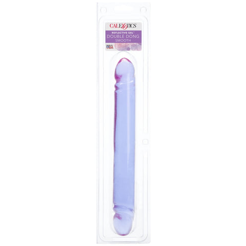 CalExotics Playful Dongs Reflective Gel Smooth Double Dong - Purple - Extreme Toyz Singapore - https://extremetoyz.com.sg - Sex Toys and Lingerie Online Store - Bondage Gear / Vibrators / Electrosex Toys / Wireless Remote Control Vibes / Sexy Lingerie and Role Play / BDSM / Dungeon Furnitures / Dildos and Strap Ons &nbsp;/ Anal and Prostate Massagers / Anal Douche and Cleaning Aide / Delay Sprays and Gels / Lubricants and more...