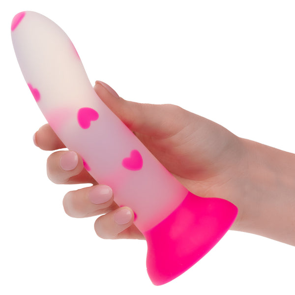 CalExotics Glow Stick Heart Glow-In-The Dark Silicone Dildo - Extreme Toyz Singapore - https://extremetoyz.com.sg - Sex Toys and Lingerie Online Store - Bondage Gear / Vibrators / Electrosex Toys / Wireless Remote Control Vibes / Sexy Lingerie and Role Play / BDSM / Dungeon Furnitures / Dildos and Strap Ons &nbsp;/ Anal and Prostate Massagers / Anal Douche and Cleaning Aide / Delay Sprays and Gels / Lubricants and more...