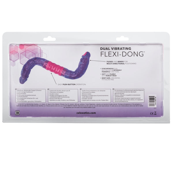 CalExotics Dual Vibrating Flexi-Dong - Extreme Toyz Singapore - https://extremetoyz.com.sg - Sex Toys and Lingerie Online Store - Bondage Gear / Vibrators / Electrosex Toys / Wireless Remote Control Vibes / Sexy Lingerie and Role Play / BDSM / Dungeon Furnitures / Dildos and Strap Ons  / Anal and Prostate Massagers / Anal Douche and Cleaning Aide / Delay Sprays and Gels / Lubricants and more...