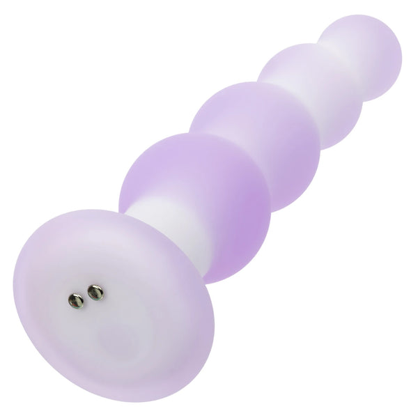 Lavender Haze 10-Function Rechargeable Liquid Silicone  Beaded Curved Probe