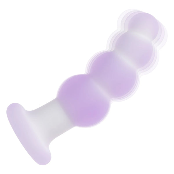 Lavender Haze 10-Function Rechargeable Liquid Silicone  Beaded Curved Probe