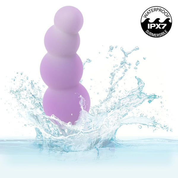 Lavender Haze 10-Function Rechargeable Liquid Silicone  Beaded Curved Probe