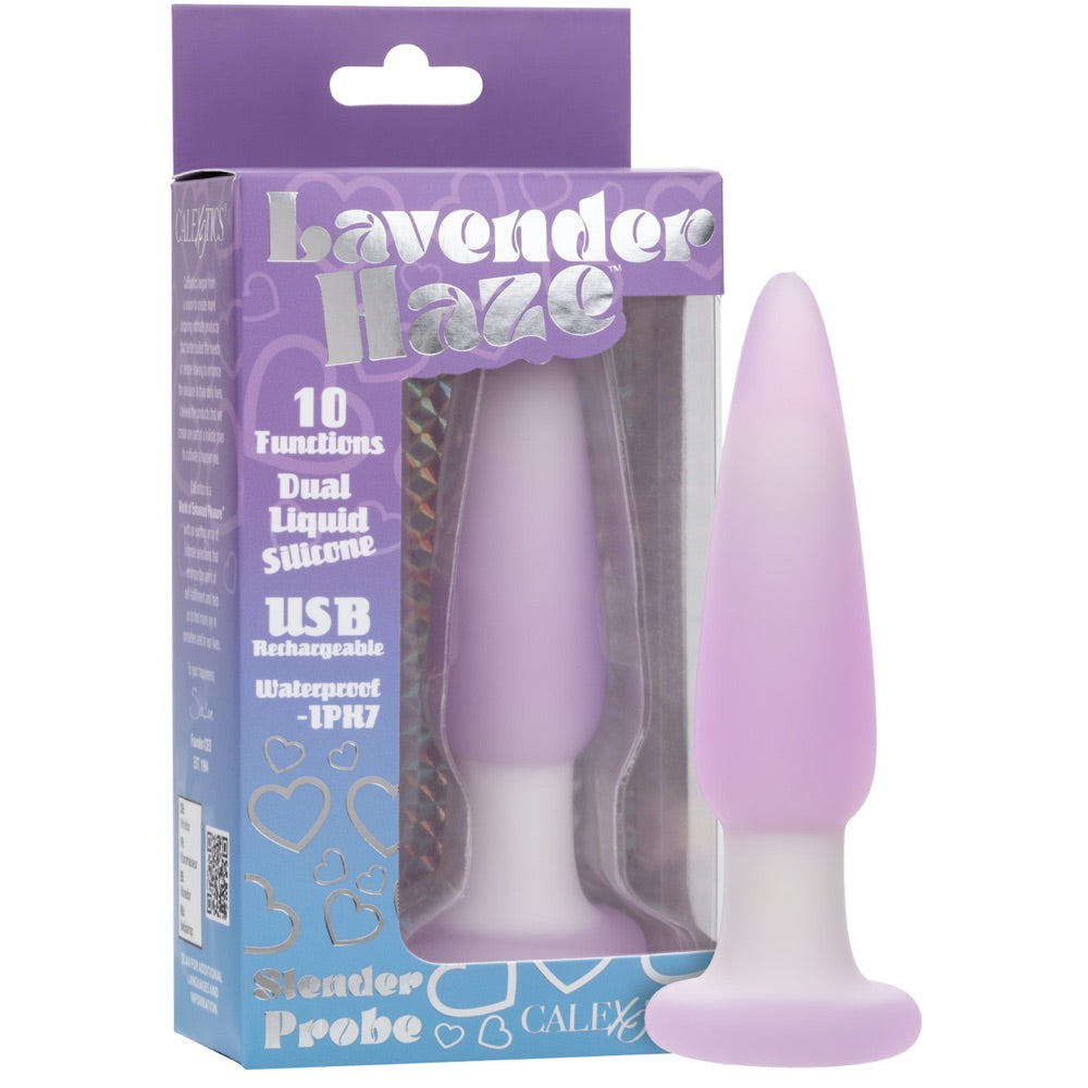 Lavender Haze 10-Function Rechargeable Silicone Slender Probe