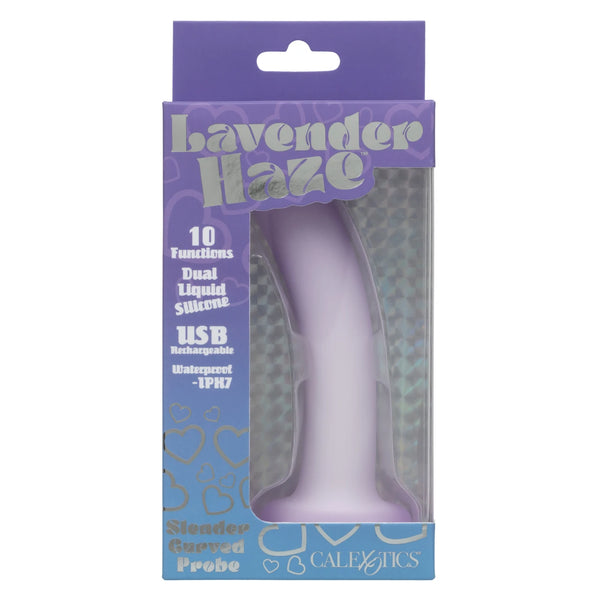 Lavender Haze 10-Function Rechargeable Liquid Silicone Slender Curved Probe