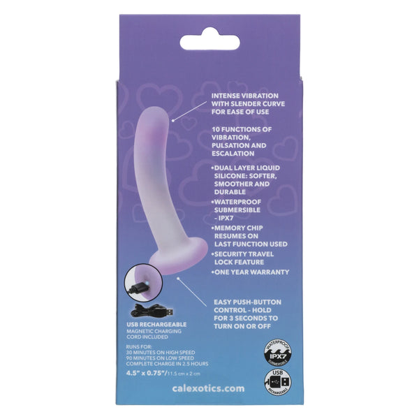 Lavender Haze 10-Function Rechargeable Liquid Silicone Slender Curved Probe