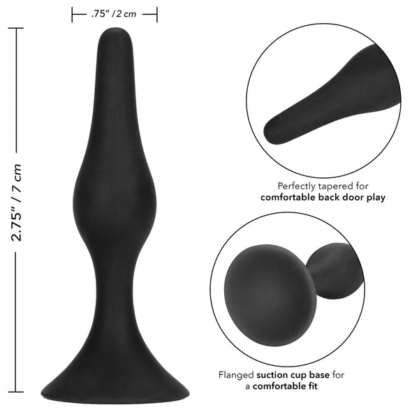 CalExotics Booty Call Booty Starter Silicone Anal Probe - Black - Extreme Toyz Singapore - https://extremetoyz.com.sg - Sex Toys and Lingerie Online Store - Bondage Gear / Vibrators / Electrosex Toys / Wireless Remote Control Vibes / Sexy Lingerie and Role Play / BDSM / Dungeon Furnitures / Dildos and Strap Ons &nbsp;/ Anal and Prostate Massagers / Anal Douche and Cleaning Aide / Delay Sprays and Gels / Lubricants and more...
