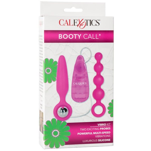 CalExotics Booty Call Booty Silicone Anal Vibro Kit - Pink - Extreme Toyz Singapore - https://extremetoyz.com.sg - Sex Toys and Lingerie Online Store - Bondage Gear / Vibrators / Electrosex Toys / Wireless Remote Control Vibes / Sexy Lingerie and Role Play / BDSM / Dungeon Furnitures / Dildos and Strap Ons &nbsp;/ Anal and Prostate Massagers / Anal Douche and Cleaning Aide / Delay Sprays and Gels / Lubricants and more...