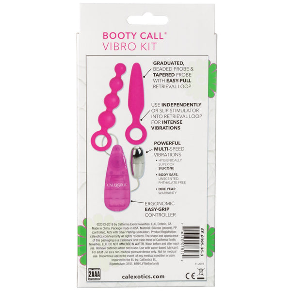 CalExotics Booty Call Booty Silicone Anal Vibro Kit - Pink - Extreme Toyz Singapore - https://extremetoyz.com.sg - Sex Toys and Lingerie Online Store - Bondage Gear / Vibrators / Electrosex Toys / Wireless Remote Control Vibes / Sexy Lingerie and Role Play / BDSM / Dungeon Furnitures / Dildos and Strap Ons &nbsp;/ Anal and Prostate Massagers / Anal Douche and Cleaning Aide / Delay Sprays and Gels / Lubricants and more...