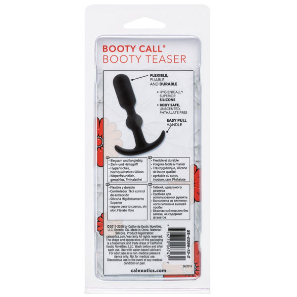 CalExotics Booty Call Booty Teaser Silicone Anal Probe - Black - Extreme Toyz Singapore - https://extremetoyz.com.sg - Sex Toys and Lingerie Online Store - Bondage Gear / Vibrators / Electrosex Toys / Wireless Remote Control Vibes / Sexy Lingerie and Role Play / BDSM / Dungeon Furnitures / Dildos and Strap Ons &nbsp;/ Anal and Prostate Massagers / Anal Douche and Cleaning Aide / Delay Sprays and Gels / Lubricants and more...