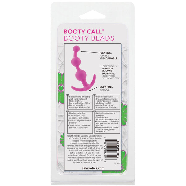 CalExotics Booty Call Silicone Anal Booty Beads - Pink - Extreme Toyz Singapore - https://extremetoyz.com.sg - Sex Toys and Lingerie Online Store - Bondage Gear / Vibrators / Electrosex Toys / Wireless Remote Control Vibes / Sexy Lingerie and Role Play / BDSM / Dungeon Furnitures / Dildos and Strap Ons &nbsp;/ Anal and Prostate Massagers / Anal Douche and Cleaning Aide / Delay Sprays and Gels / Lubricants and more...